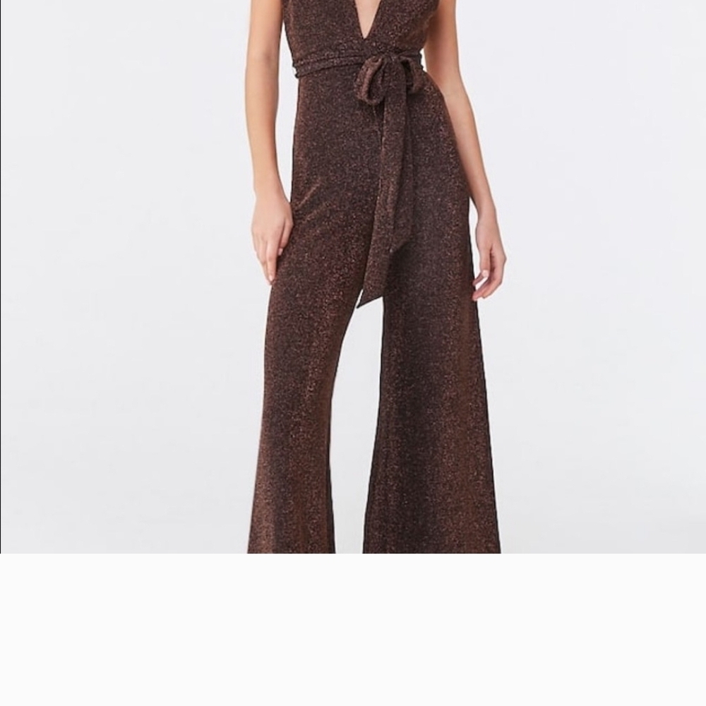 Forever 21 Shimmering Brown Jumpsuit